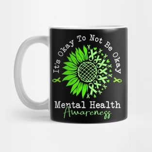 Mental Health Awareness Green Ribbon Mug